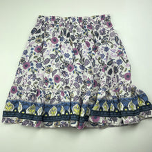 Load image into Gallery viewer, Girls Mango, lightweight floral skirt, elasticated, L: 40cm, GUC, size 8,  