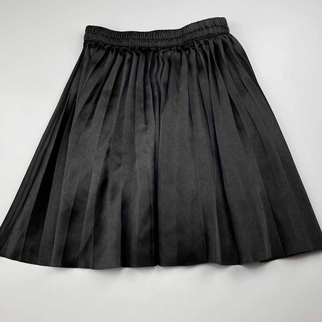 Target black pleated skirt elasticated L 39cm FUC size 7 DaisyChainClothing