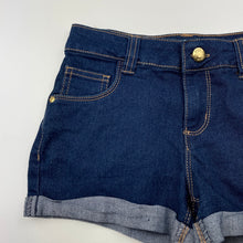 Load image into Gallery viewer, Girls Denim Co, dark stretch denim shorts, W: 61cm, EUC, size 7-8,  