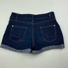 Load image into Gallery viewer, Girls Denim Co, dark stretch denim shorts, W: 61cm, EUC, size 7-8,  