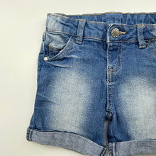 Load image into Gallery viewer, Girls Target, blue stretch denim shorts, adjustable, GUC, size 3,  
