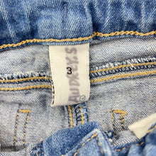 Load image into Gallery viewer, Girls Target, blue stretch denim shorts, adjustable, GUC, size 3,  