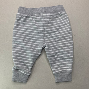 Boys Target, grey stripe casual pants, elasticated, EUC, size 000,  