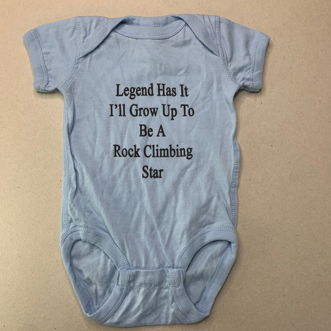 Boys Rabbit Skins, cotton bodysuit / romper, rock climber, EUC, size 6 months,  