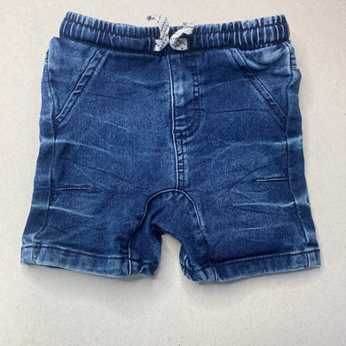 Boys Dymples, stretch knit denim shorts, elasticated, FUC, size 1,  