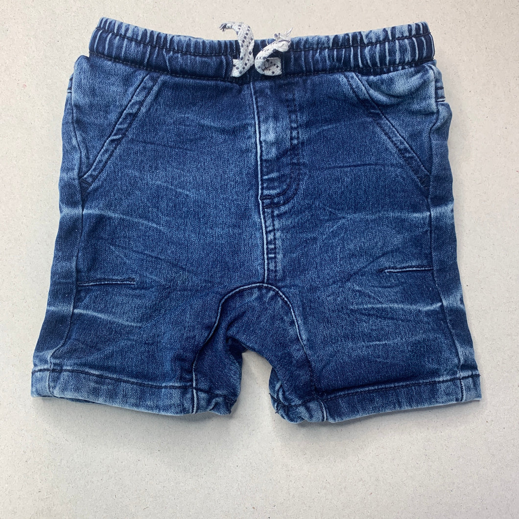Boys Dymples, stretch knit denim shorts, elasticated, FUC, size 1,  