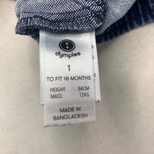 Load image into Gallery viewer, Boys Dymples, stretch knit denim shorts, elasticated, FUC, size 1,  