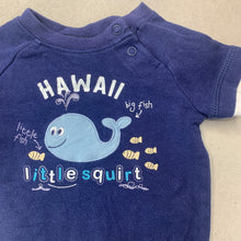 Load image into Gallery viewer, Boys Target, navy cotton t-shirt / top, whale, GUC, size 000,  