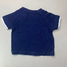 Load image into Gallery viewer, Boys Target, navy cotton t-shirt / top, whale, GUC, size 000,  