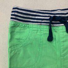 Load image into Gallery viewer, Boys Target, green cotton shorts, elasticated, GUC, size 00,  