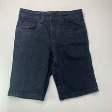Load image into Gallery viewer, Boys Target, black stretch denim jean shorts, adjustable, GUC, size 9,  