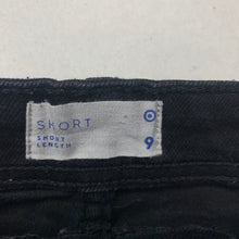Load image into Gallery viewer, Boys Target, black stretch denim jean shorts, adjustable, GUC, size 9,  