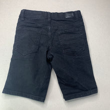 Load image into Gallery viewer, Boys Target, black stretch denim jean shorts, adjustable, GUC, size 9,  