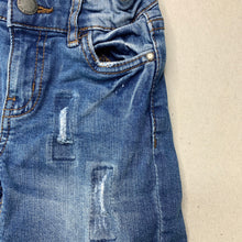 Load image into Gallery viewer, Boys Cotton On, distressed stretch denim shorts, adjustable, GUC, size 2,  