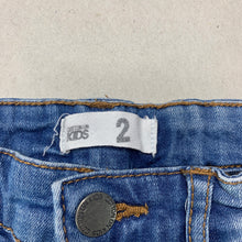 Load image into Gallery viewer, Boys Cotton On, distressed stretch denim shorts, adjustable, GUC, size 2,  