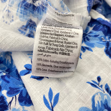 Load image into Gallery viewer, Girls Cotton On, blue &amp; white floral cotton summer dress, EUC, size 6, L: 64cm