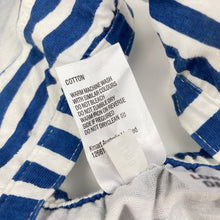 Load image into Gallery viewer, Girls H&amp;T, blue stripe cotton summer playsuit, EUC, size 7,  