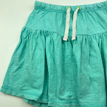 Load image into Gallery viewer, Girls Cherokee, aqua cotton skirt, elasticated, L: 32cm, GUC, size 6,  