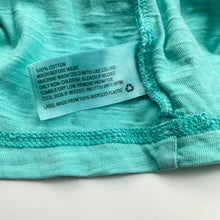 Load image into Gallery viewer, Girls Cherokee, aqua cotton skirt, elasticated, L: 32cm, GUC, size 6,  