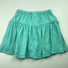 Load image into Gallery viewer, Girls Cherokee, aqua cotton skirt, elasticated, L: 32cm, GUC, size 6,  