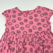 Load image into Gallery viewer, Girls Target, cotton lined dress, hedgehogs, FUC, size 2, L: 43cm