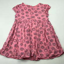 Load image into Gallery viewer, Girls Target, cotton lined dress, hedgehogs, FUC, size 2, L: 43cm