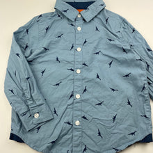 Load image into Gallery viewer, Boys Tilt, cotton long sleeve shirt, dinosaurs, GUC, size 4,  