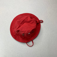 Load image into Gallery viewer, Boys Toshi, red cotton bucket hat, chin strap, Size: XS, EUC, size 000-00,  
