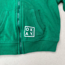 Load image into Gallery viewer, Boys Prenatal, green zip hoodie sweater, GUC, size 0,  