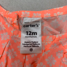 Load image into Gallery viewer, Girls Carters, lightweight floral summer top, small mark on back, FUC, size 12 months,  
