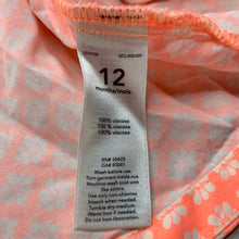Load image into Gallery viewer, Girls Carters, lightweight floral summer top, small mark on back, FUC, size 12 months,  