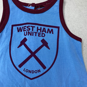 Girls West Ham United Official, casual summer dress, EUC, size 00, L: 35cm