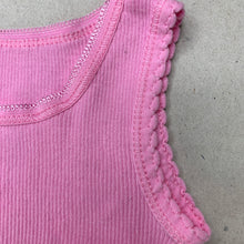 Load image into Gallery viewer, Girls 4 Baby, pink ribbed cotton singlet top, GUC, size 00000,  