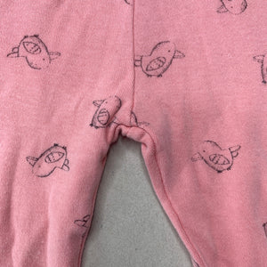 Girls Anko, soft organic cotton footed leggings / bottoms, FUC, size 000,  