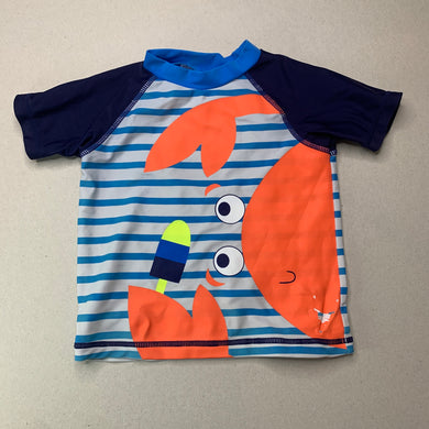 Boys Dymples, short sleeve rashie / swim top, FUC, size 0,  