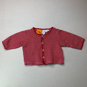 Girls Baby Patch, red & white stripe cotton top, GUC, size 000,  