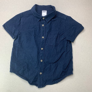 Boys Anko, navy cotton short sleeve shirt, GUC, size 2,  