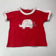 Load image into Gallery viewer, Boys Sprout, red cotton t-shirt / top, elephant, GUC, size 00,  