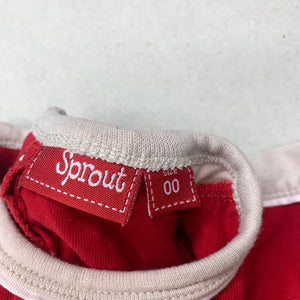 Boys Sprout, red cotton t-shirt / top, elephant, GUC, size 00,  