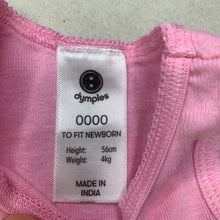Load image into Gallery viewer, Girls Dymples, pink cotton singlet top, GUC, size 0000,  
