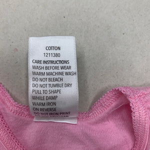 Girls Dymples, pink cotton singlet top, GUC, size 0000,  