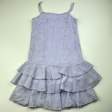 Girls Fun Spirit, purple & silver party dress, FUC, size 6, L: 63cm