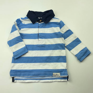 Boys Dymples, striped cotton polo top, FUC, size 0,  