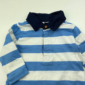 Boys Dymples, striped cotton polo top, FUC, size 0,  
