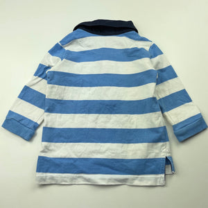 Boys Dymples, striped cotton polo top, FUC, size 0,  