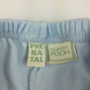 Boys Prenatal, blue velour footed pants / bottoms, GUC, size 000