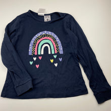 Load image into Gallery viewer, Girls Lily &amp; Dan, navy cotton long sleeve pyjama top, GUC, size 10,  