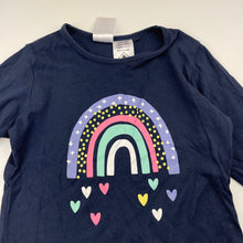 Load image into Gallery viewer, Girls Lily &amp; Dan, navy cotton long sleeve pyjama top, GUC, size 10,  