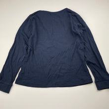 Load image into Gallery viewer, Girls Lily &amp; Dan, navy cotton long sleeve pyjama top, GUC, size 10,  