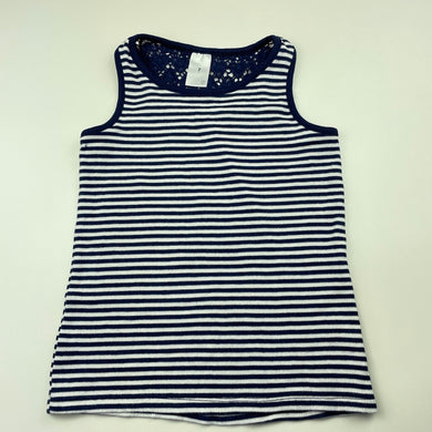 Girls Target, navy stripe singlet / tank top, EUC, size 7,  